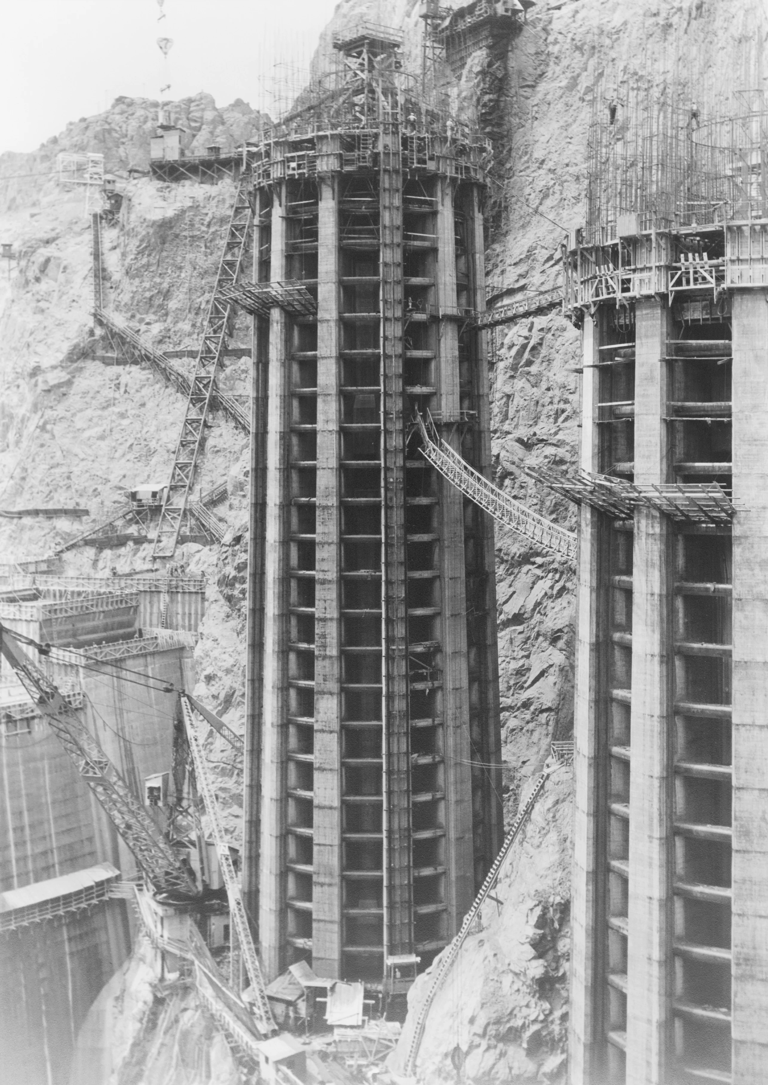 The Nevada intake towers at Boulder Dam