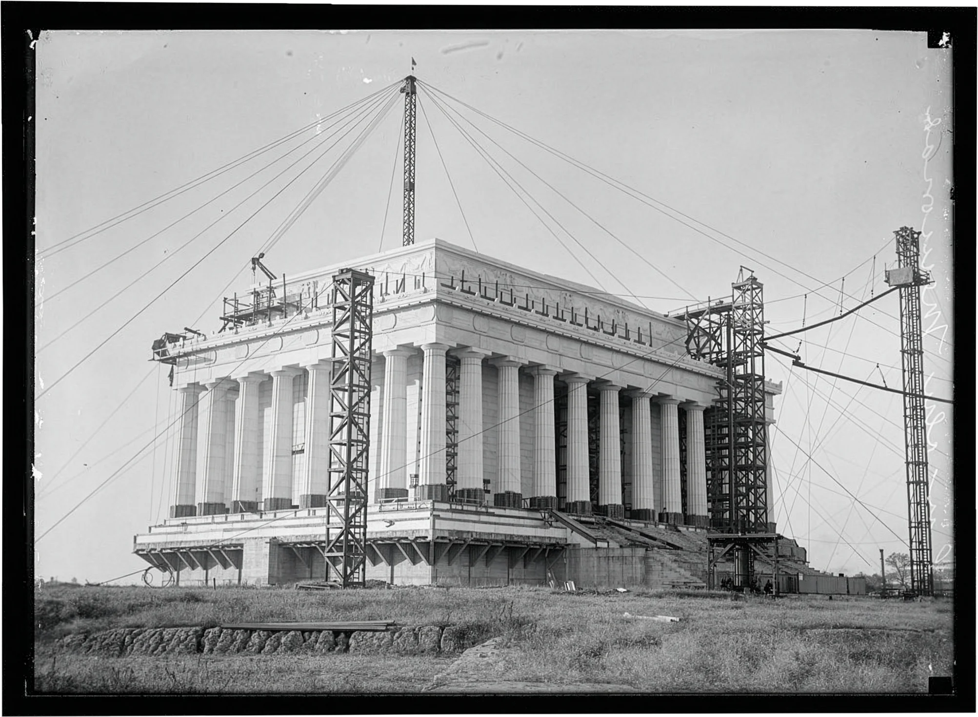 Lincoln Memorial during construction